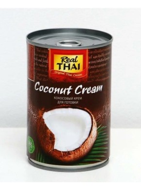 Кокосовые сливки Real Thai, 400 мл, ж/б