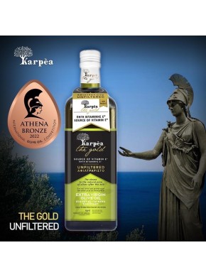 Оливковое масло нефильтрованное Karpea the Gold Unfiltered Extra Virgin 0,5 л, Греция