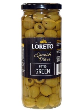 Оливки LORETO, зелёные без косточки 330г.